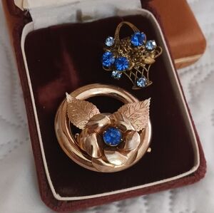 Small Haul 2 Blue Jewels  Brooches
